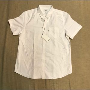 WESC White Cotton Short-Sleeve Shirt!  New!